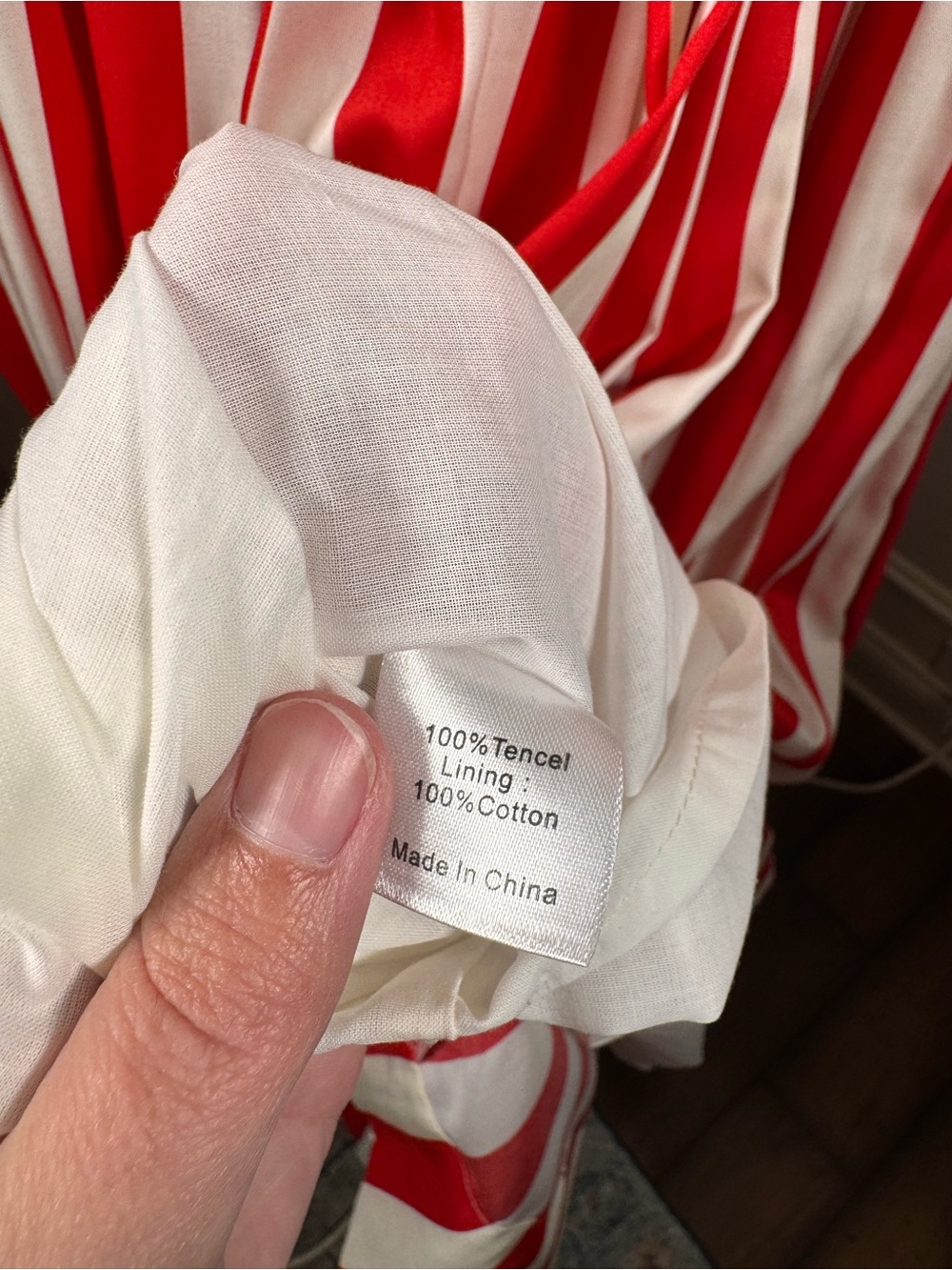 Tuckernuck Rouge Stripe Laina Dress XL NWT Red White Pleated Maxi - Picture 10 of 10